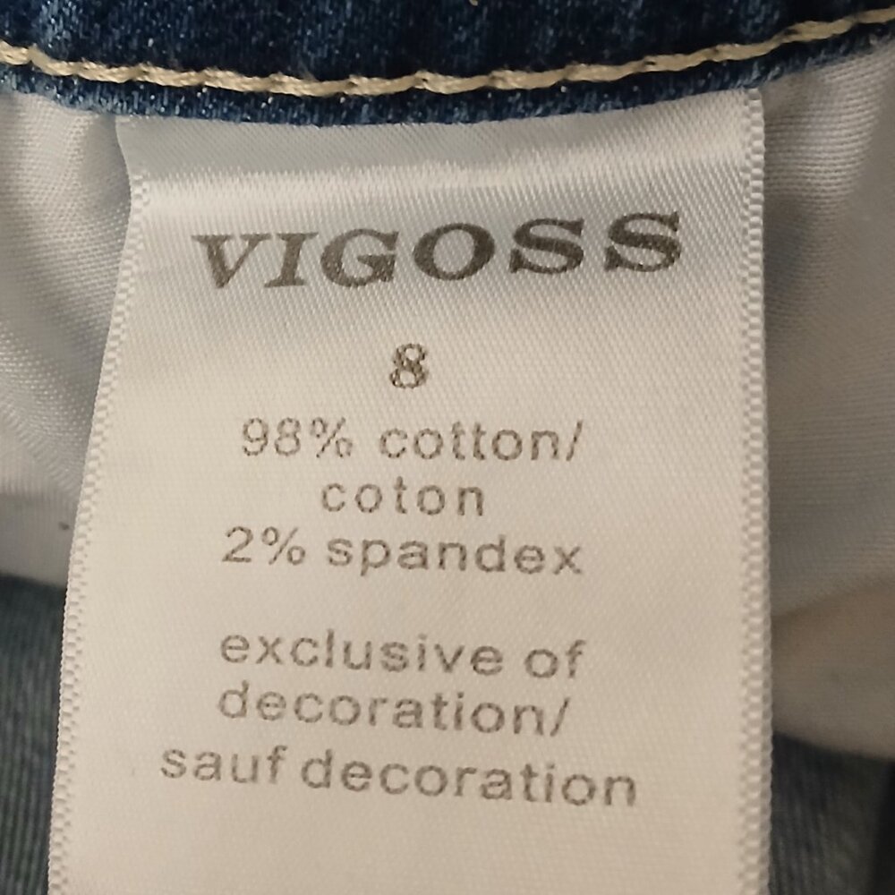 Vigoss Jeans 8 Slim Boot Cut Low Rise Light Wash Denim Stretch - Picture 9 of 10